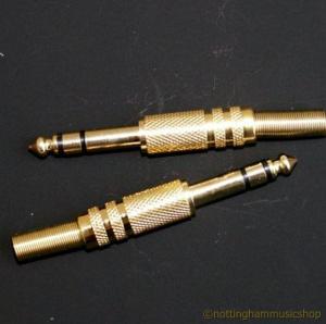 2 GOLD STEREO JACK PLUGS